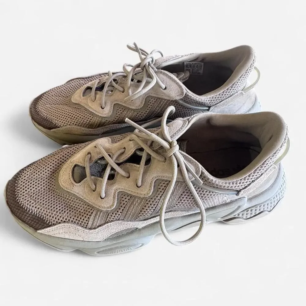 Adidas Ozweego Shoes Mens Size 10.5 Beige Mesh Athletic Running Sneakers FZ3574